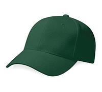Beechfield Pro-style heavy brushed cotton cap in Forest