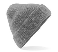 Beechfield Reflective Beanie in Mid Grey Beechfield Mid Grey One Size