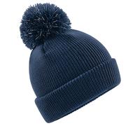 Beechfield Reflective Bobble Beanie in Navy Beechfield Navy One Size