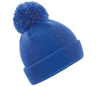 Beechfield Reflective Bobble Beanie in Royal Beechfield Royal One Size