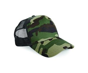 Beechfield Retro Camouflage Snapback Trucker Cap (Pack of 2) (One Size) (Jungle Camo)