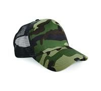 Beechfield Retro Camouflage Snapback Trucker Cap (Pack of 2) RW6701