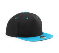 Beechfield Retro Snapback Baseball Cap Contrast Flat Peak 5 Panel Hat Unisex
