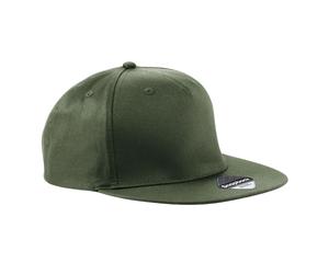 Beechfield Retro Snapback Baseball Cap Flat Peak 5 Panel Hat Mens Womens