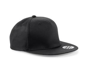 Beechfield Retro Snapback Baseball Cap Flat Peak 5 Panel Hat Mens Womens
