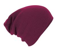 Beechfield Slouch Beanie - Knitted Beanie Red - Maroon