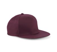 Beechfield Snapback Cap Hat Five Panel Rapper Flat Peak Retro Cotton Adjustable