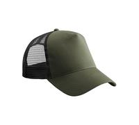 Beechfield Snapback Trucker Cap in Olive Beechfield Olive One Size