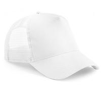 Beechfield Snapback Trucker Cap, White/White, Ideal Gift/Present