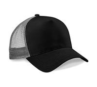 Beechfield Black / Grey Mesh Baseball Cap One Size