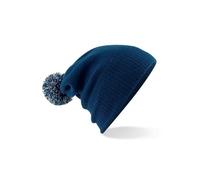 Beechfield Snowstar Beanie - French Navy/Light Grey