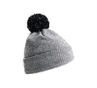 Beechfield - Snowstar Beanie - Heather Grey/Black