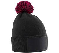 Beechfield Snowstar Patch Beanie in Black Beechfield Black One Size