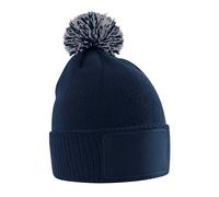 Beechfield Snowstar Patch Beanie in Navy Beechfield Navy One Size