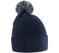 Beechfield Snowstar Patch Beanie in Navy Beechfield Navy One Size