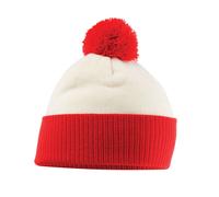 Beechfield Snowstar Two Tone Beanie in Off-White Beechfield Off-White One Size