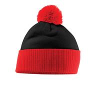 Beechfield Snowstar Two Tone Beanie in True Black Beechfield True Black One Size