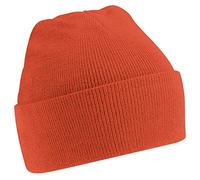 Beechfield Soft Feel Knitted Winter Hat (One Size) (Orange Rust)