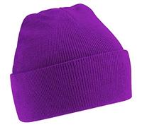 Beechfield Soft Feel Knitted Winter Hat (One Size) (Plum)