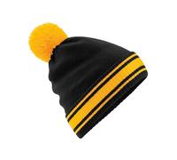 Beechfield Stadium Beanie - Black/Gold