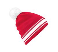 Beechfield Stadium Beanie - Classic Red/White