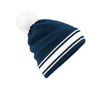 Beechfield Stadium Beanie - French Navy/White