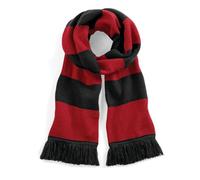 Beechfield Stadium Scarf - Stylish Accessory for Keeping Warm - Black/Classic Red