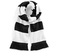 Beechfield Stadium Scarf - Stylish Accessory for Keeping Warm - Black/White