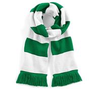 Beechfield Scarf - Stadium Scarf - Stylish Accessory for Keeping Warm - Kelly Green/White