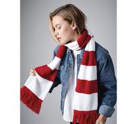 Beechfield Stadium Scarf | Unisex | Striped | Tassels | 9 Colours | One Size
