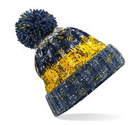 Beechfield - Stylish Cuffed Design - Corkscrew Pom Pom Beanie - Morning Frost