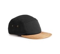 Beechfield Suede Peak 5 Panel Baseball Cap (One Size) (Black)