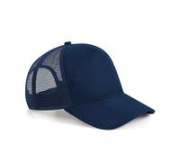 Beechfield Suede Snapback Trucker Cap in Navy Beechfield Navy One Size