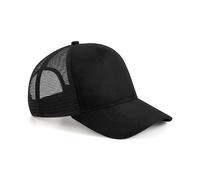 Beechfield Suede Snapback Trucker Cap in Black Beechfield Black One Size