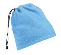 Beechfield Suprafleece Neck Warmer Snood Hat Combo Winter Fleece Beanie (Blue)
