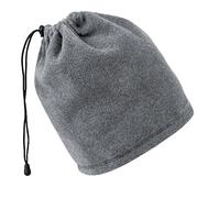 Beechfield Suprafleece Neck Warmer Snood Hat Combo Winter Fleece Beanie (Charcoal)