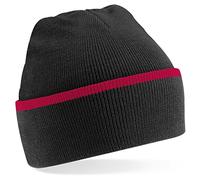 Beechfield Teamwear Beanie Black/Red