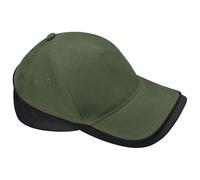 Beechfield Teamwear Competition Cap Baseball Headwear in Dark Olive Beechfield Dark Olive One Size
