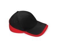 Beechfield Teamwear Competition Cap Colour=Black/Classic Red Size=O/S