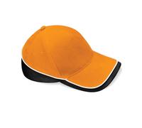 Beechfield Teamwear Competition Cap Colour=Orange/Black/White Size=O/S