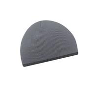 Beechfield Two-Tone Knitted Winter Beanie Hat in Grey Beechfield Grey One Size