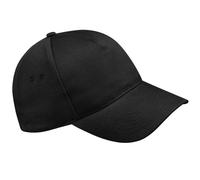 Beechfield Ultimate 5 Panel Cap Baseball, Black, One Size