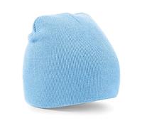 Beechfield - Unisex 100% Soft Feel Knitted Beenie Hat - 9 Colours Available (Sky Blue)