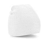 Beechfield - Unisex 100% Soft Feel Knitted Beenie Hat - 9 Colours Available (White)