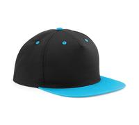 Beechfield Men's 5 Panel Contrast Snapback Cap Pack of 2 in Black Beechfield Black One Size