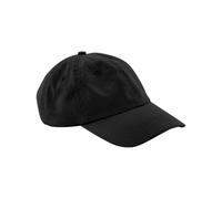 Beechfield Men's 6 Panel Cotton Baseball Cap in Black Beechfield Black One Size