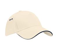 Beechfield Unisex Adult Ultimate Sandwich Peak Cap, White/French Navy, One Size