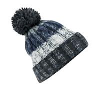 Beechfield Unisex Adults Corkscrew Knitted Pom Pom Beanie Hat (One Size) (Arctic Dawn)