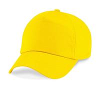 Beechfield Unisex B010.YEL 5-Panel Cap - Black, One Size