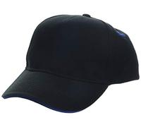 Beechfield Unisex B015 Ultimate 5-panel Sandwich Peak Cap, Black Bright Royal, One Size UK
